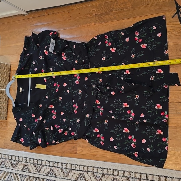 ALEXIA ADMOR BRAND WOMEN'S PLUS SIZE BLACK FLORAL WRAP DRESS SIZE 3X - Picture 12 of 16